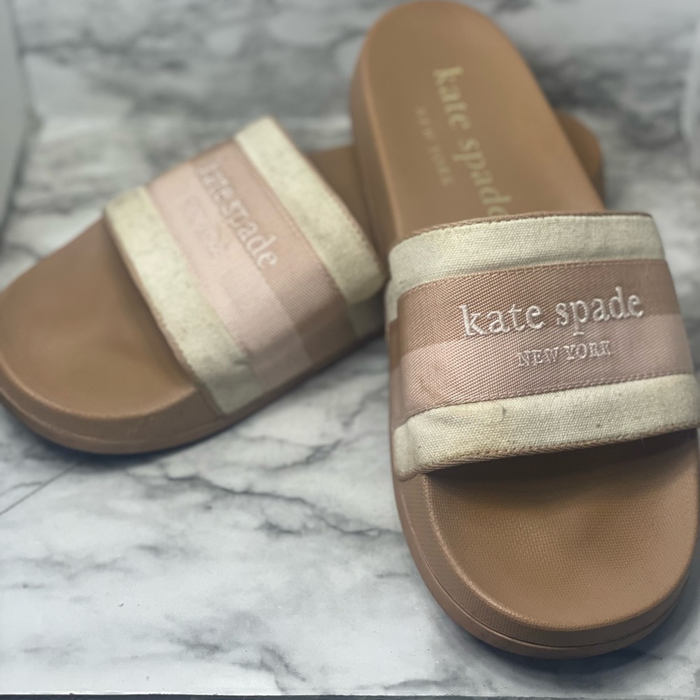 Kate Spade Buttercup Canvas Slides